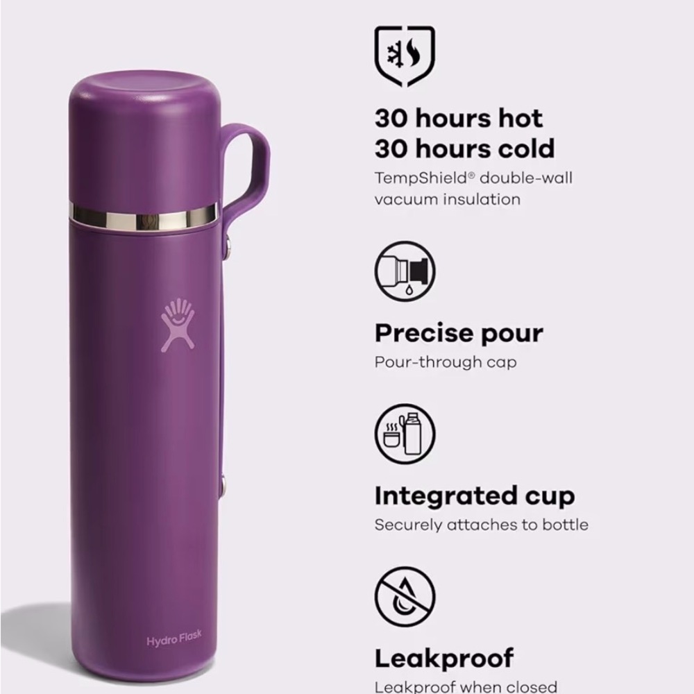 Hydro Flask Insulated Thermos Bottle with cup - Picture 8 of 8